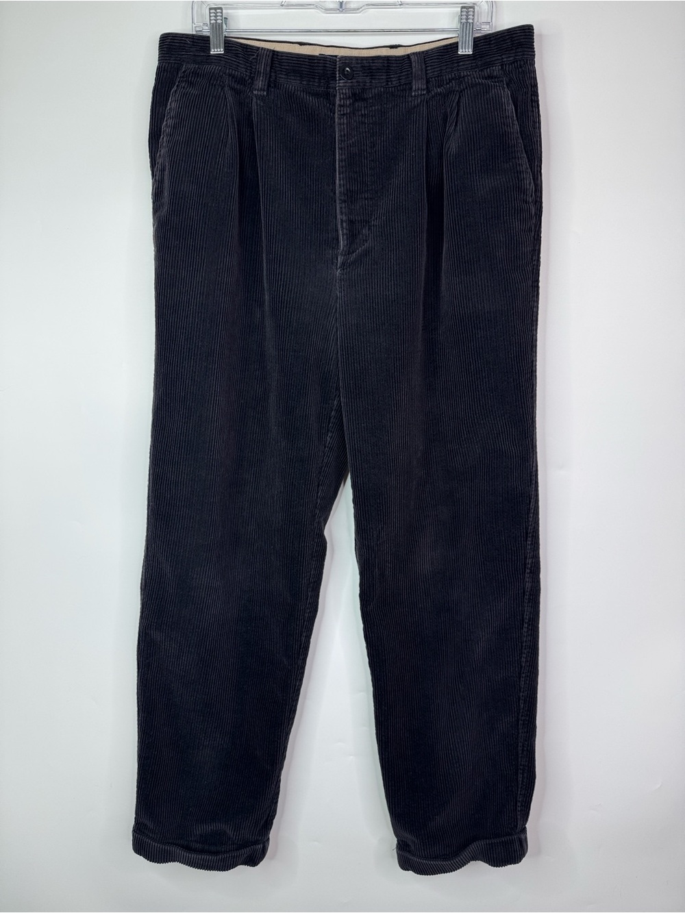 Vintage GAP Black Corduroy Pants Size 36x32 Easy Fit